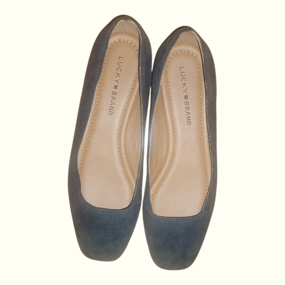 Lucky Brand Women's Black Square Toes Business Career Slip On Ballet Flats 9 1/2 - Picture 3 of 7